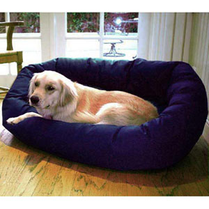 Majestic Pet 788995611424 40 In. Large Bagel Bed- Blue
