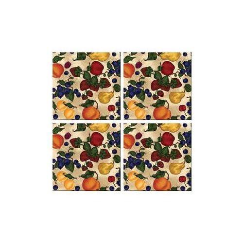 Mcgowan Tt00440 Tuftop Fruit Collage Coasters Set Of 4