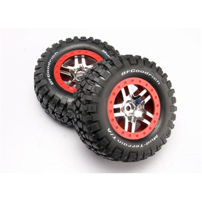 Traxxas Chrome Wheels / boue pneus tout terrain assemblé Slash 4X4