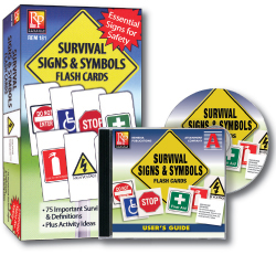 Remedia Publications 1812 Survival Signs Symbols Software Flash Cards Set