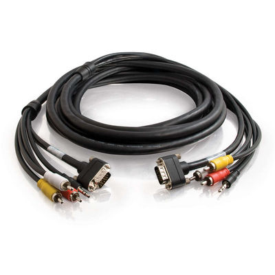 40197 Composite Video- Stereo Audio Cable 6ft with Low Profile Connectors