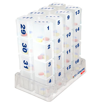70324 31 Day Compact Monthly Pill Organizer