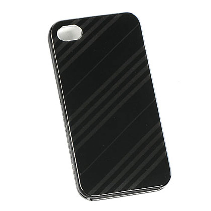 UPC 885926000026 product image for Bundle City CAIP4BKGYSR LUXMO HD Crystal Case Black/Gray Stripe for iPhone 4 | upcitemdb.com