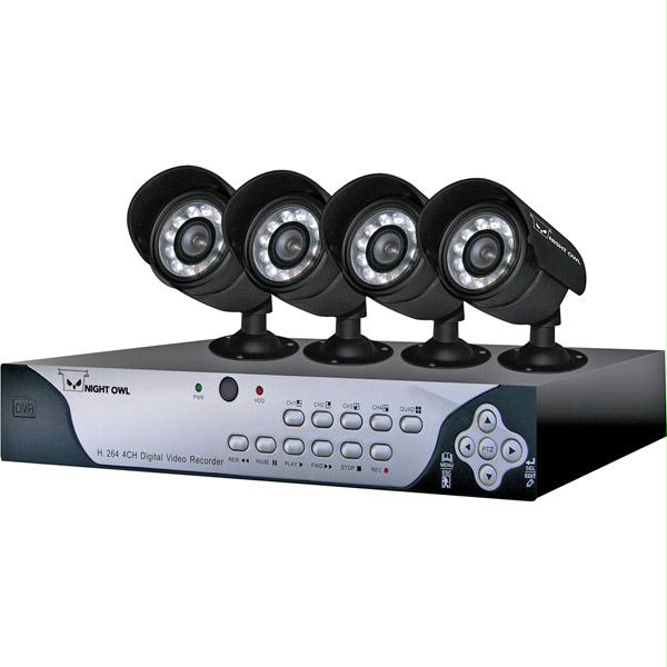 Night Owl Security Products 4Channel H.264 Video Security Kit With 4 Night Vision Cameras