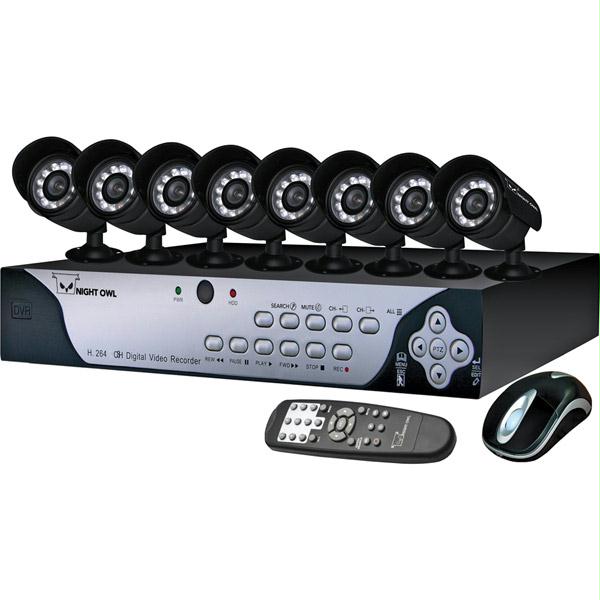 Night Owl Security Products 8Channel H.264 Video Security Kit With 8 Night Vision Cameras