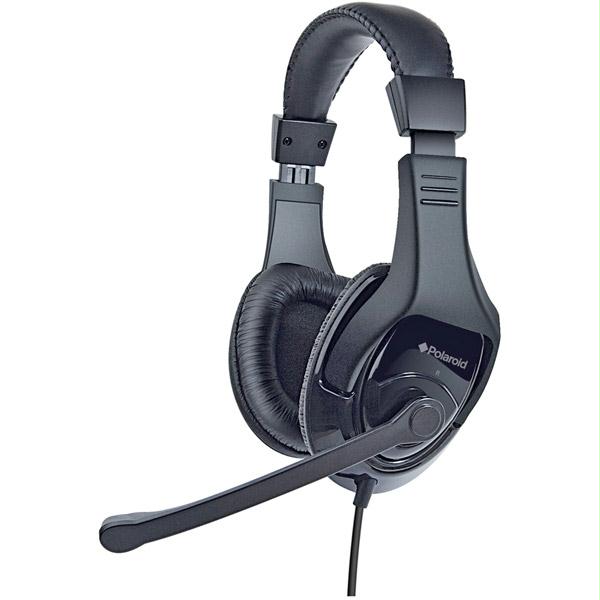 Polaroid Pc/Gaming Stereo Headphones With Microphone And InLine Digital Volume Control/USB