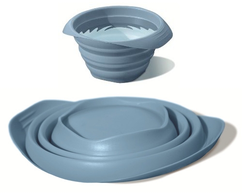 Kurgo KUR0098 Unbreakable CollapsABowl in Blue