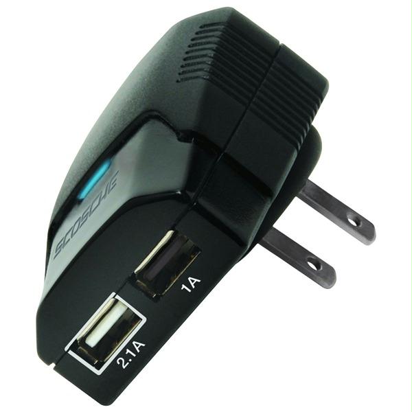 Scosche Usbh3 Ipad  Revive Ii Dual Usb Home Charger  Black