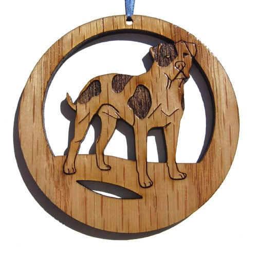 ' Dog031n6 Laser-etched American Bulldog Ornaments - Set Of 6