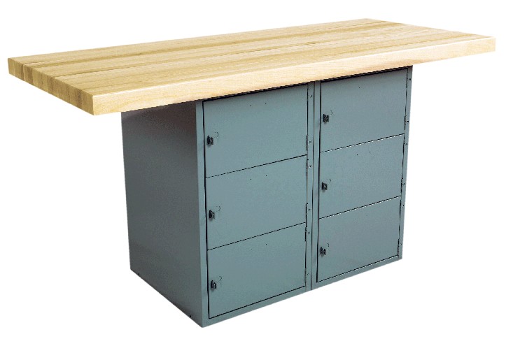 Diversified Woodcraft WB6A2V 2Station Workbench with 2 Vises