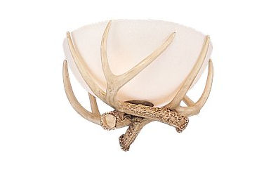 Montecarlo MC79L 3Light Antler Bowl Light Kit in Antique White Scavo