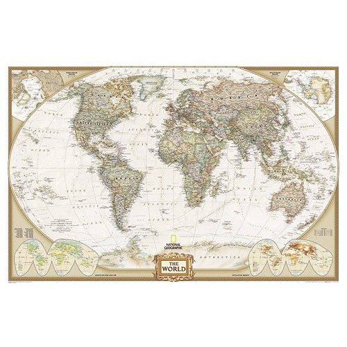 Maps Re01020374 World Executive Poster Size