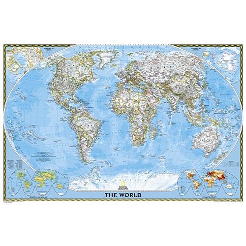 Maps Re01020379 World Classic Poster Size