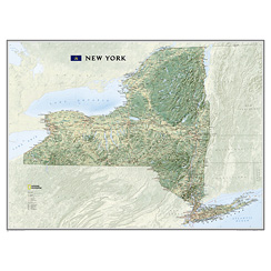 Maps Re01020402 New York State Wall Map
