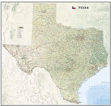 Maps Re01020408 Texas State Wall Map