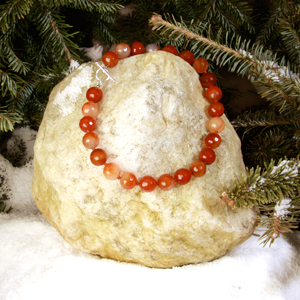 Bnkcrn201160016t2 16 In. 16mm Round Carnelian Necklace