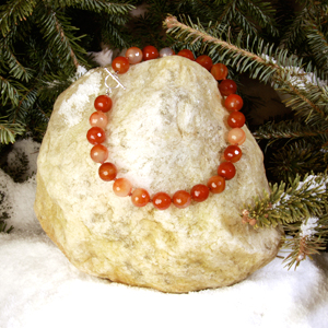 Betty Rocks BNKCRN201160020T3 20 in. 16mm Round Carnelian Necklace