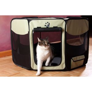 28 In.h Travel Lite Soft-sided Pet Pen Removable Top In Sage