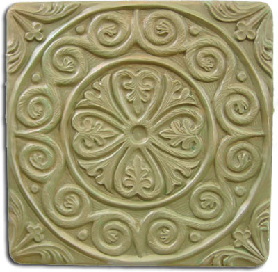 Garden Molds XMEDTIL8049 Medieval Tile Stepping Stone Mold Set of 2