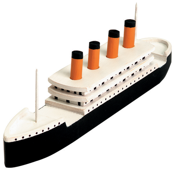 9178-91 3-8/9"w X 10.5"h Wooden Titanic Model Kit