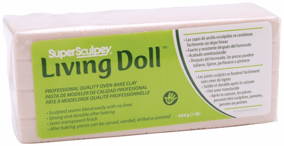 Polyform ZSLD-3 Super Sculpey Living Doll Clay 1 Pound Polyform ZSLD-3 Super Sculpey Living Doll Clay 1 Pound