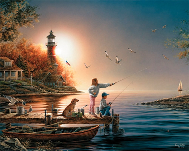 White Mountain Puzzles WM518 Terry Redlin Collection Jigsaw Puzzle 1000 Pieces 24"X30