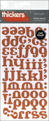 American Crafts GT42990 Thickers Chipboard Glitter Alphabet Stickers 5.625x11""Sheet