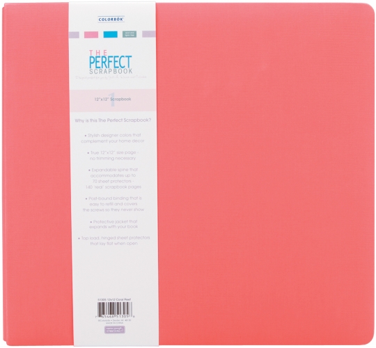 Colorbok 51305 Perfect Scrapbook Fabric Postbound Album 12""X12