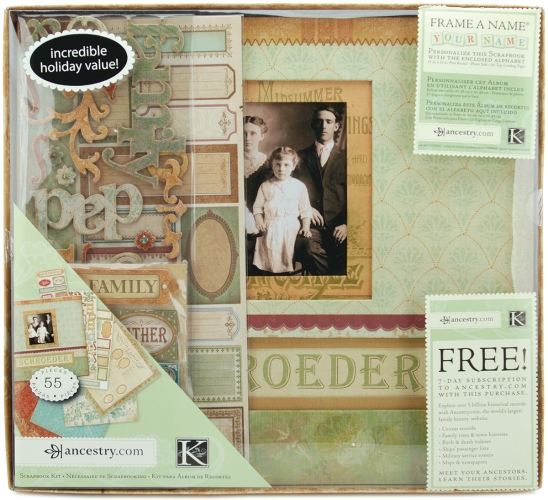 KCompany K247529 Ancestry.com Scrapbook Album Kit 12""X12