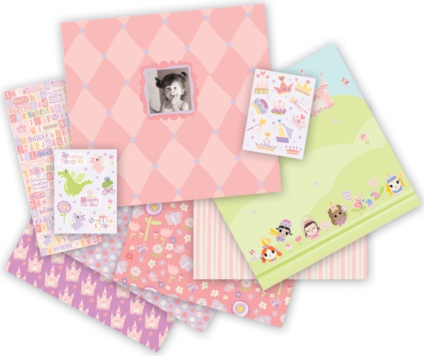 KCompany K247505 Once Upon A Time Scrapbook Album Kit 12""X12