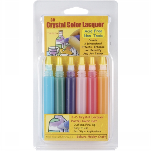 Sakura 3002 3-D Crystal Lacquer 6 Pack Color Set Sakura 3002 3-D Crystal Lacquer 6 Pack Color Set