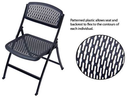 Mity-lite 1ffbksblk00 Flex-one Folding Chair - Black