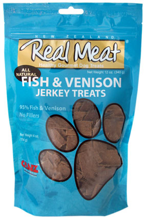 Real Meat 80036 Fish And Venison Dog Treats - 12 Ounce Bag
