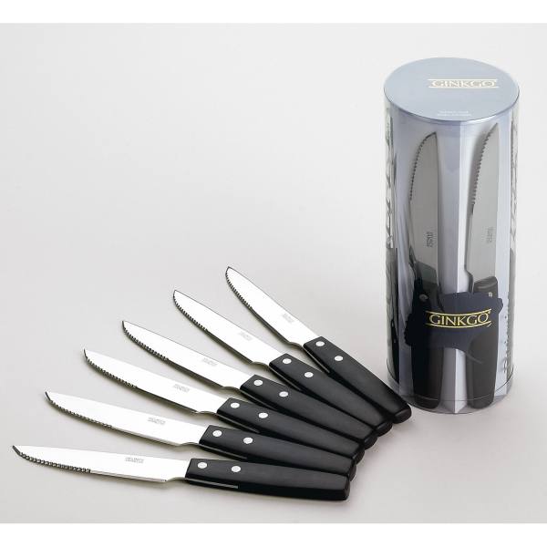 079914-14445-2 Trattoria- Stainless Set Of 4 Jumbo Steak Knives 10 In.