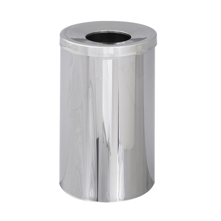 Safco 9695 Chrome Reflections By Safco Open Top Receptacle Safco 9695 Chrome Reflections By Safco Open Top Receptacle