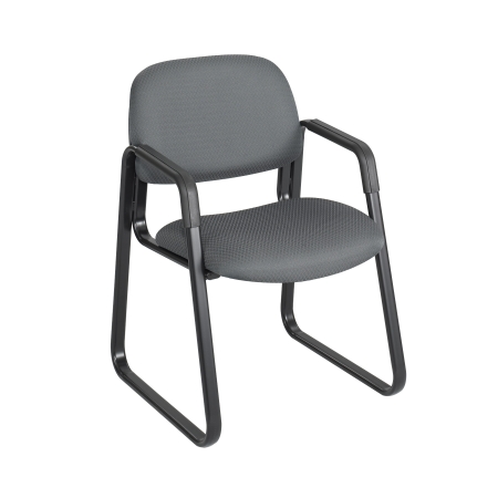 Safco 3452CH Charcoal Cava Collection Sled Base Guest Chair