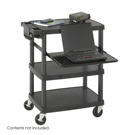 Safco 8929BL Black Multimedia Projector Cart