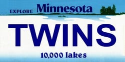 LP2081 Minnesota State Background License Plates Twins