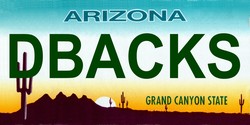 LP2100 Arizona State Background License Plates Dbacks