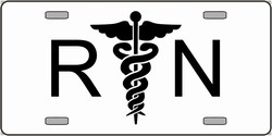 RN Registered Nurse Logo Emblem License Plate