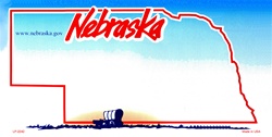 LP-2242 Nebraska State Background Blanks Flat- Automotive License Plates Blanks for Customizing