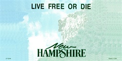 LP-2244 New Hampshire State Background Blanks Flat- Automotive License Plates Blanks for Customizing
