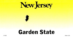 LP-2245 New Jersey State Background Blanks Flat- Automotive License Plates Blanks for Customizing