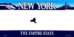 LP-2246 New York State Background Blanks Flat- Automotive License Plates Blanks for Customizing