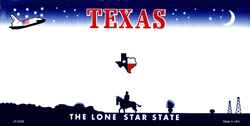 LP-2258 Texas State Background Blanks Flat- Automotive License Plates Blanks for Customizing