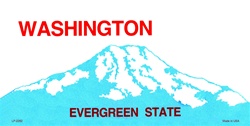 LP-2262 Washington State Background Blanks Flat- Automotive License Plates Blanks for Customizing