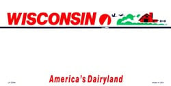 LP-2264 Wisconsin State Background Blanks Flat- Automotive License Plates Blanks for Customizing