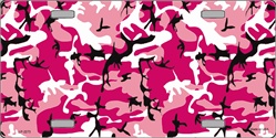 LP-2273 Pink Camo Camoflage Flat Automotive License Plates Blanks for Customizing