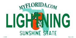 LP-2285 Florida State Background License Plates- Lightening