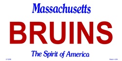 LP-2288 Massachusetts State Background License Plates- Bruins